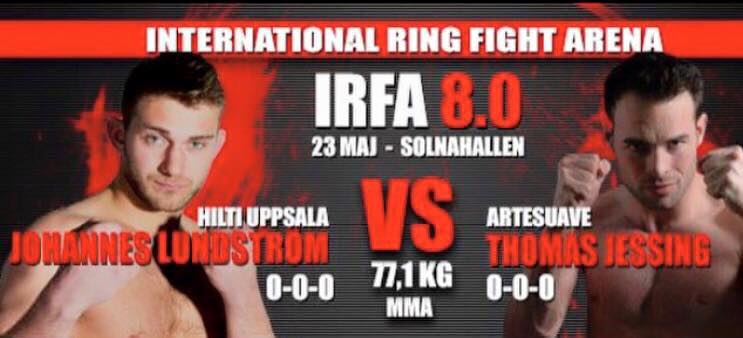 Thomas Jessing der efter 10 amatørkampe skal have sin første professionelle kamp mod den svenske bjj brunbælte Johannes Lundström.
