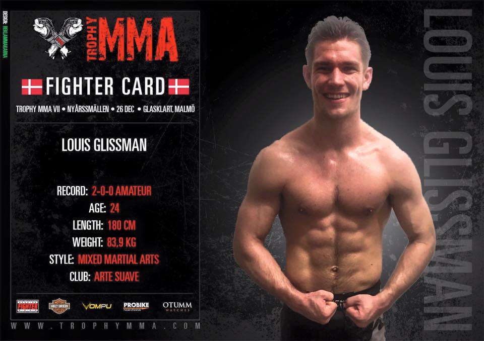 Louis Glismann er også klar til Trophy MMA d.26 december i Malmø.
