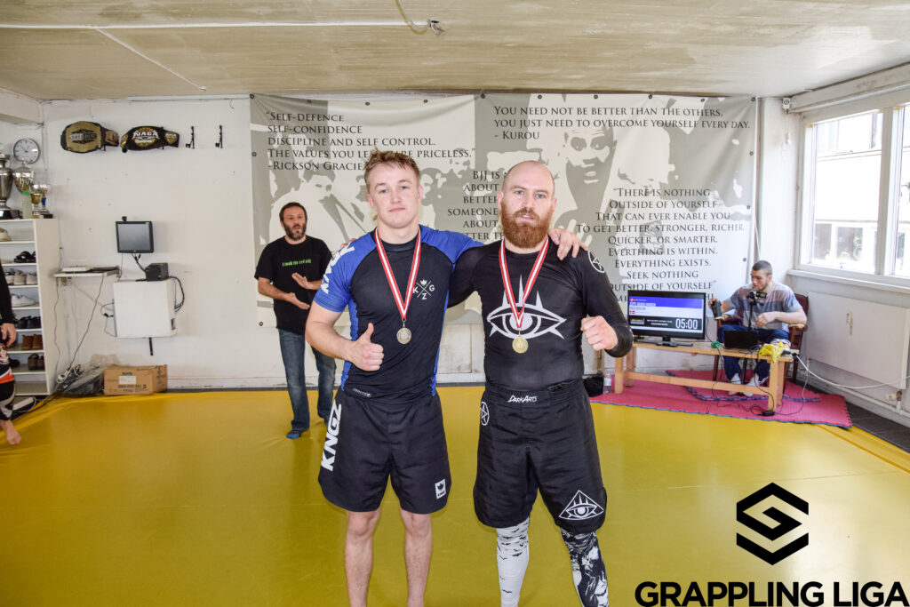 Andreas og Lasse, fik sølv og guld til Dansk Grappling Liga i lørdags