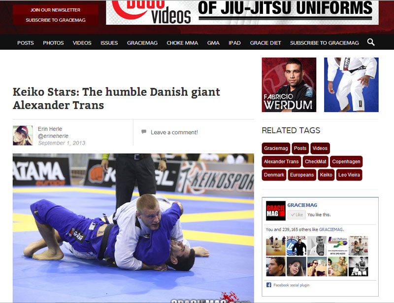 Alexander Trans i GracieMag omkring ADCC – Kampsport i København